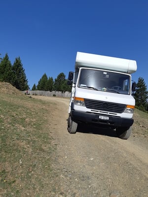 die Abfahrt ist wirklich steil