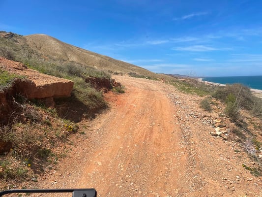 die Fahrt hoch zur Strasse ist auch nicht ohne