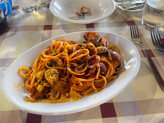 zum 2. Gang: Spaghetti Vongole