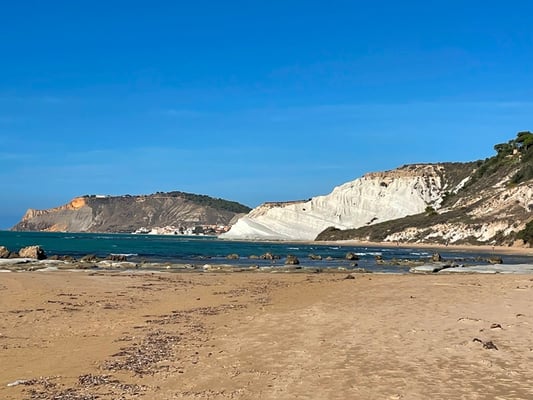 ein erstes Mal sehen wir die Scala dei Turchi - beeindruckend
