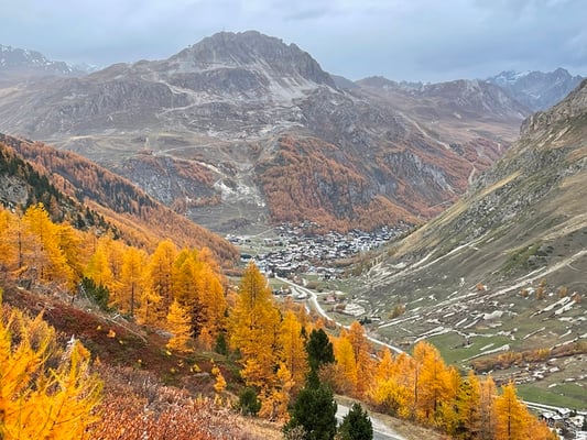 hinunter in Richtung Val d'Isère
