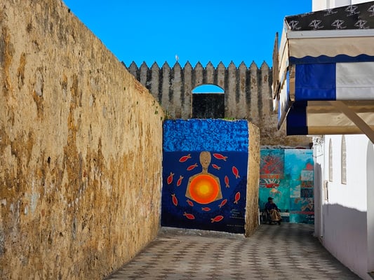 die Medina wurde an einigen Wänden im Auftrag der Regierung von Künstlern verschönert