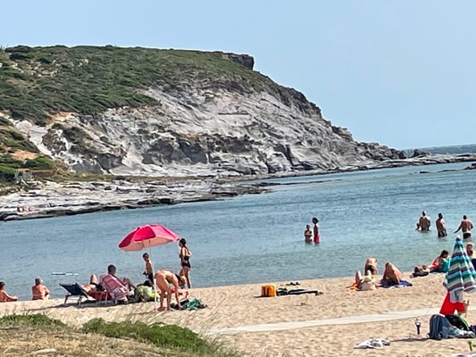 in einer schönen Bucht ...