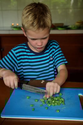 Auch Siro musste schnippseln.