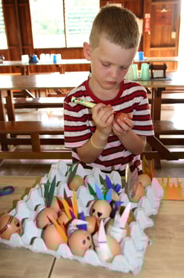 Anmalen und "Tütschen" der Ostereier - in Costa Rica vollkommen unbekannt