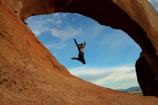 Besser man wählt die richtige Seite beim Sprung