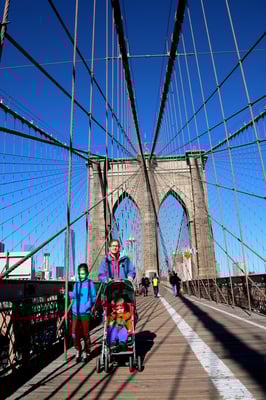 Spaziergang über die Brooklyn Bridge
