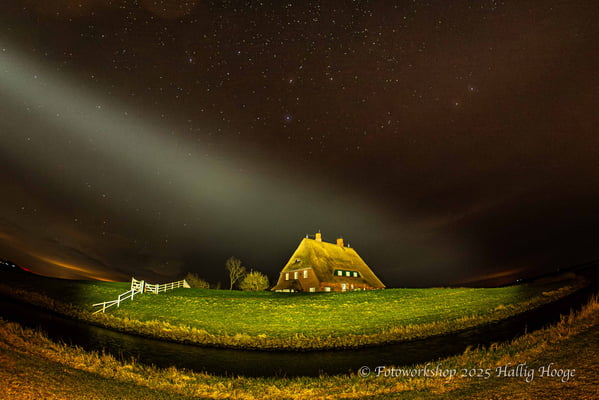 Hallig Hooge, Kirche, Lightpainting