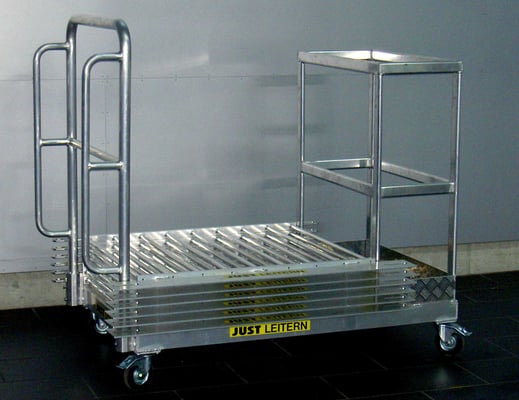 Transportwagen für Industrie-Geländer und Steher 