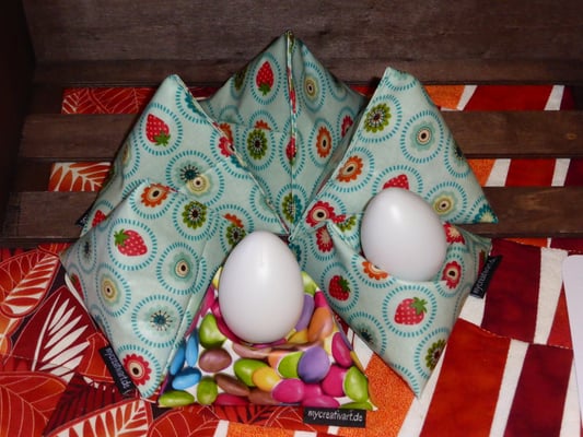 Eierwärmesitzkissen, gefüllt mit Raps: Kissen in der Mikrowelle erwärmen, hält Ihr Frühstücksei länger warm und paßt für alle Eiergrößen