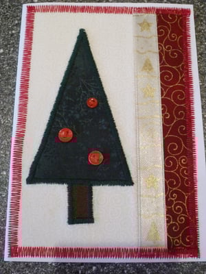 Christbaum mit "Kugeln" als Klappkarte (Beispielfoto)