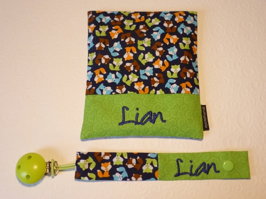 BK Füchse marine-grün - nur noch wenig Stoff da!