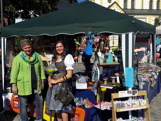 Stippvisite von der amtierenden Teichnixe Lena, Tochter meines Cousins.