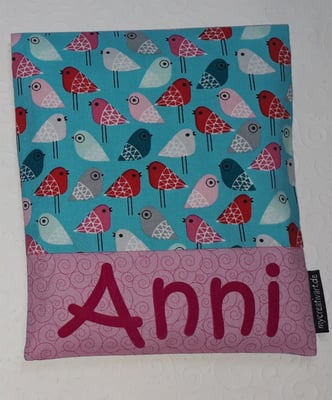 BK Vögel pink-rosa auf türkis (geplottet, nur noch wenig Stoff da)