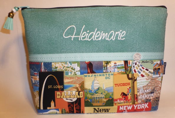 Kulturbeutel für alles was Frau unterwegs so braucht - auf Wunsch mit passendem Reisemotiv - viele verschiedene Stoffe zur Auswahl...