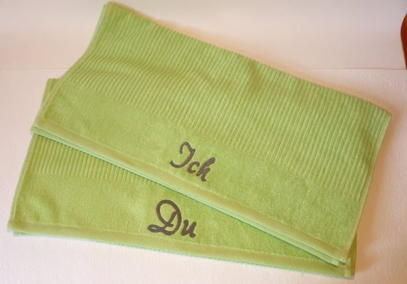 Bestickte Handtücher...