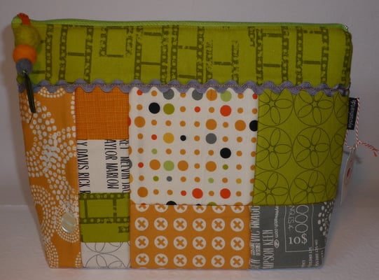 Kulturbeutel in gepatchtem Design...