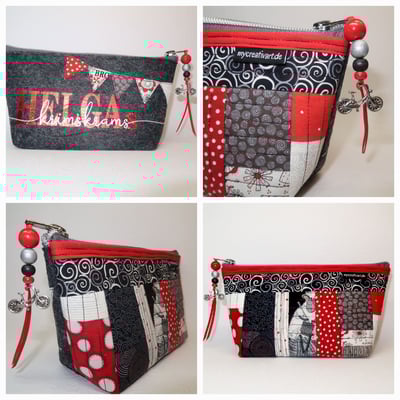 Einzelstück, kombiniert mit Stoffresten - so ähnlich wieder machbar