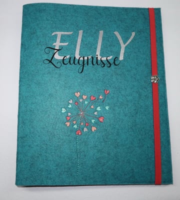 Filzfarbe lago meliert - mehr Zeugnismappen unter Einbände für Ordner