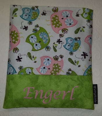 BK Eulen rosa-grün-türkis, geplottet