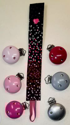 SK "Pünktchen rosa-pink auf schwarz"