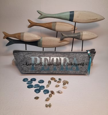 Federmäppchengröße (mehr unter Taschen/ Täschchen aus Filz, Taschen-Allerlei aus Filz)