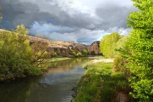 Embalse de las Vencias junto a San Miguel de Bernuy