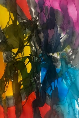 Fernando Barrionuevo. Bosque. Mixta s/papel. 100x70 cm. 2022