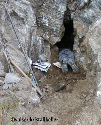 Kluft mit Rauchquarz - Lampertschalp Vals Graubünden Schweiz