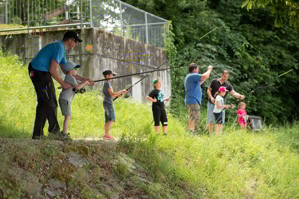 Jungfischer-Schnuppernachmittag der Fischerzunft Laufenburg, 26. Juni 2021. (Foto CC)