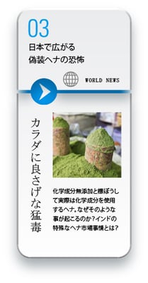 日本で広がる　偽装ヘナの恐怖