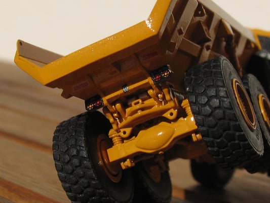 Zum Schluss ein Bild vom Heck des Knicklenkers