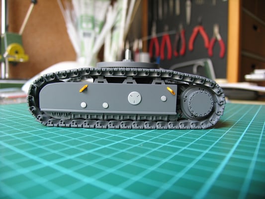 Eines der Hauptbauteile des Baggers - fertig!