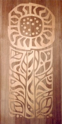 Wechselblatt - Intarsie für Schrank Sonnenblume