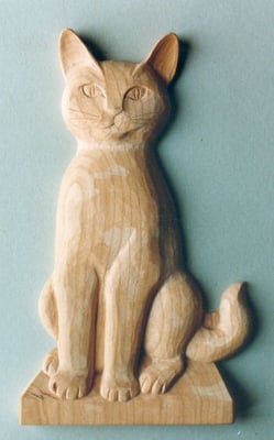 Relief Katze