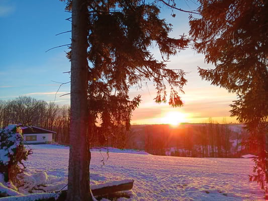 am Ende des schönen Sonnentages