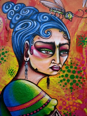 "Filhos da Terra"  Mural detail by Shalak. Sao Paulo, Brazil. 2012