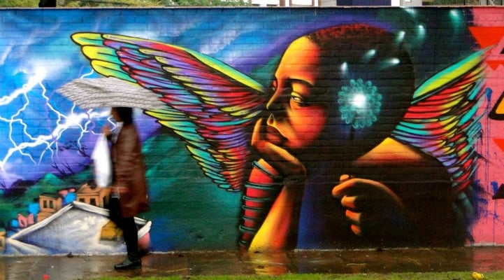 "Angel"   We are the warriors and protectors of our own dreams... Mural by Shalak, Porto Alegre, Brazil, Sept. 2012