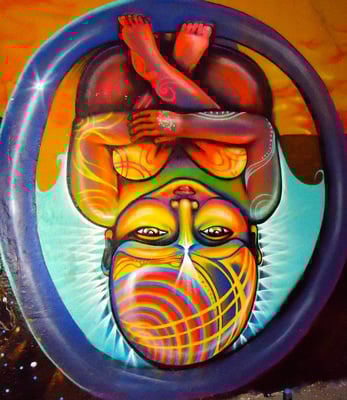"Womb"  Mural by Shalak.   Sao Paulo, Brazil. 2011
