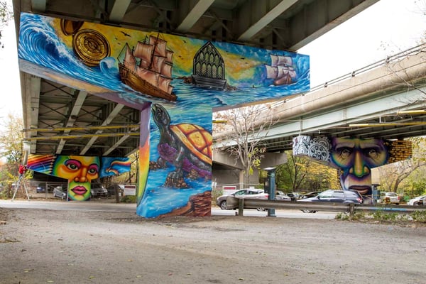 "THE PAST"  (Detail by Bruno Smoky) from the Mural Series "Frozen Memories".  Lead Artist & Project Director: Shalak Attack  Artistic Collaborator: Brunosmoky  Project Assistant: Fiya Bruxa  Photo/video: Yas Parodi  Oct 2014