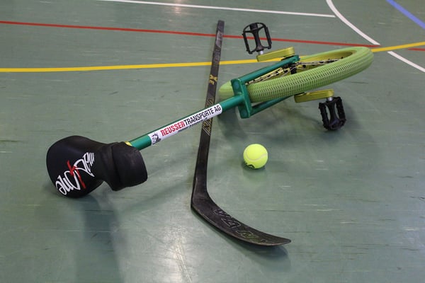 Einradhockey Schweizer Nationallmanschaft am Turnier in Möhrfelden