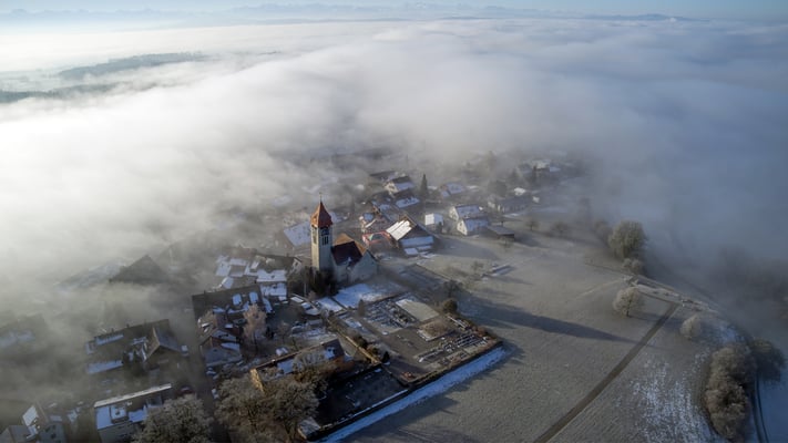 Woche 5, Brütten, Drohnenaufnahme