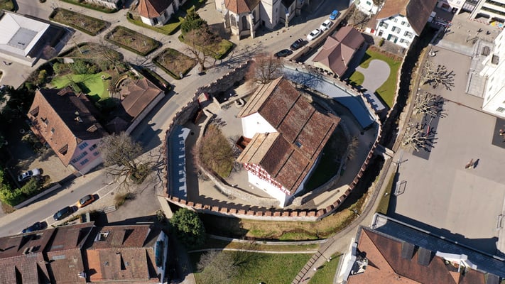 Nr. 305 / 2018 / Zug, Burg von Oben /6000 x 4000 / JPG-Datei