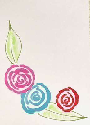 一里_テキスタイルデザイン　花