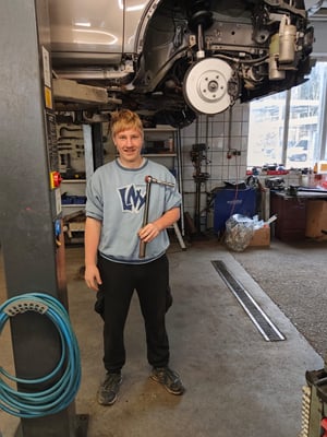 Justin Krajn bei Autohaus wetl