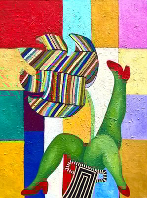 2.Vase Öl auf Leinwand 60x80cm. ©Sonja Rieser 2023