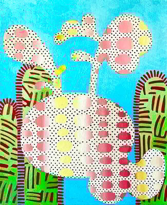 Bossanova, 50 x60 cm. Öl Acryl auf Leinwand,© Sonja Rieser