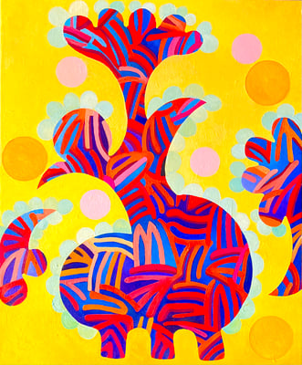 Samba, 50 x60 cm. Öl Acryl auf Leinwand,© Sonja Rieser