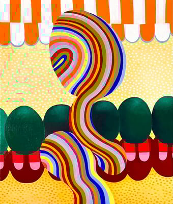 Sommerflirren, 60 x 70 cm.Öl Acryl auf Leinwand,© Sonja Rieser