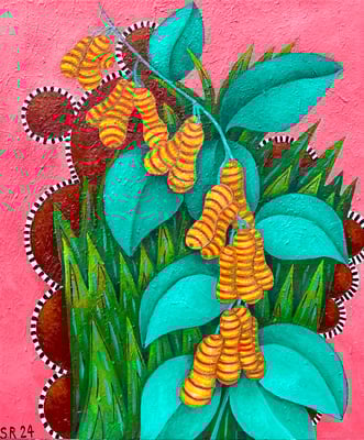 1 Pflanze kurios. 50 x 60 cm. ©Sonja Rieser 2024